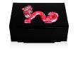 Dragon cigars box in limited edition (88 pieces), black lacquered with red crystal, 100 cigars red - Lalique